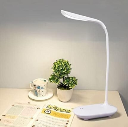 Plastic Desk Lamps for Study Table, Rechargeable USB Warm Light Led Children Eye Protection Lamps, Desk Lamp for Work from Home Yellow Color Light (Pack of 1, Multicolor)